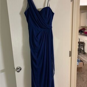 Camille La Vie Elegant One Shoulder Blue Dress